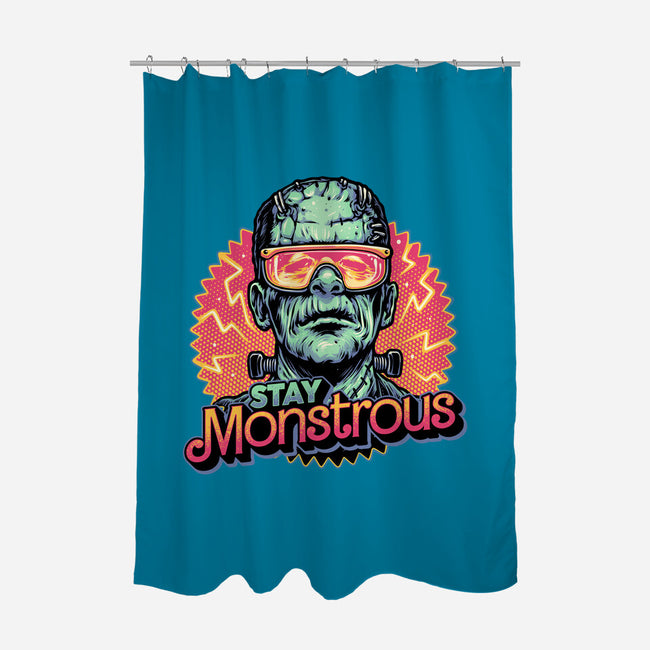 Stay Monstrous-None-Polyester-Shower Curtain-glitchygorilla