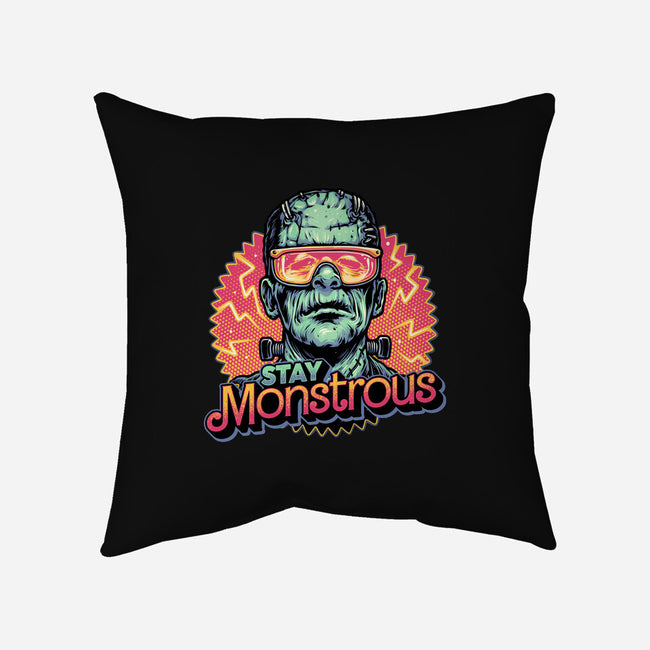 Stay Monstrous-None-Removable Cover w Insert-Throw Pillow-glitchygorilla