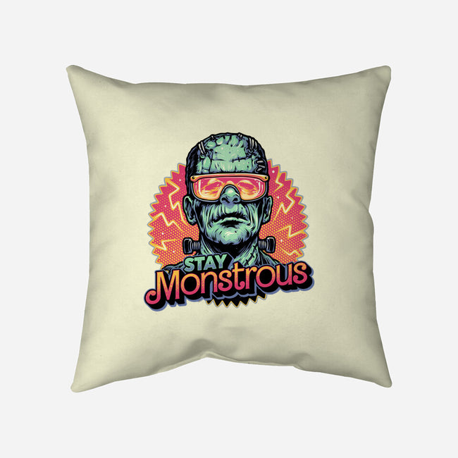 Stay Monstrous-None-Removable Cover w Insert-Throw Pillow-glitchygorilla