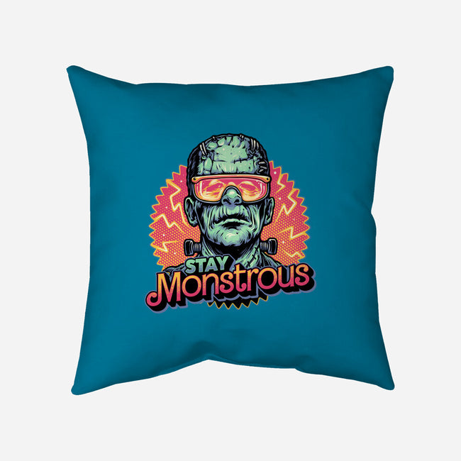 Stay Monstrous-None-Removable Cover w Insert-Throw Pillow-glitchygorilla