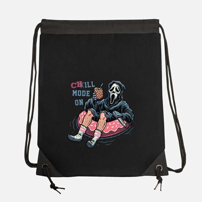 Chill Mode On-None-Drawstring-Bag-glitchygorilla