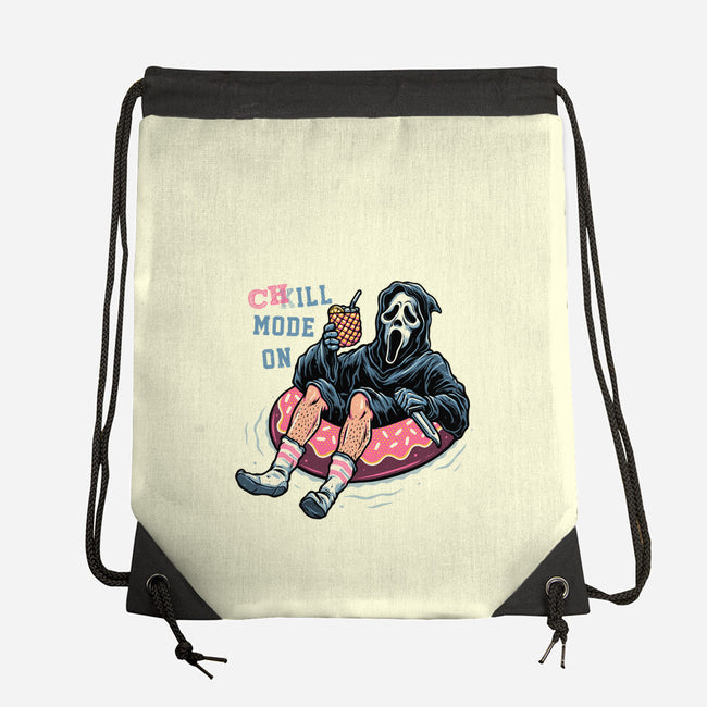 Chill Mode On-None-Drawstring-Bag-glitchygorilla