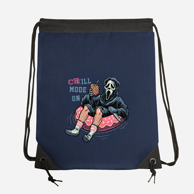 Chill Mode On-None-Drawstring-Bag-glitchygorilla