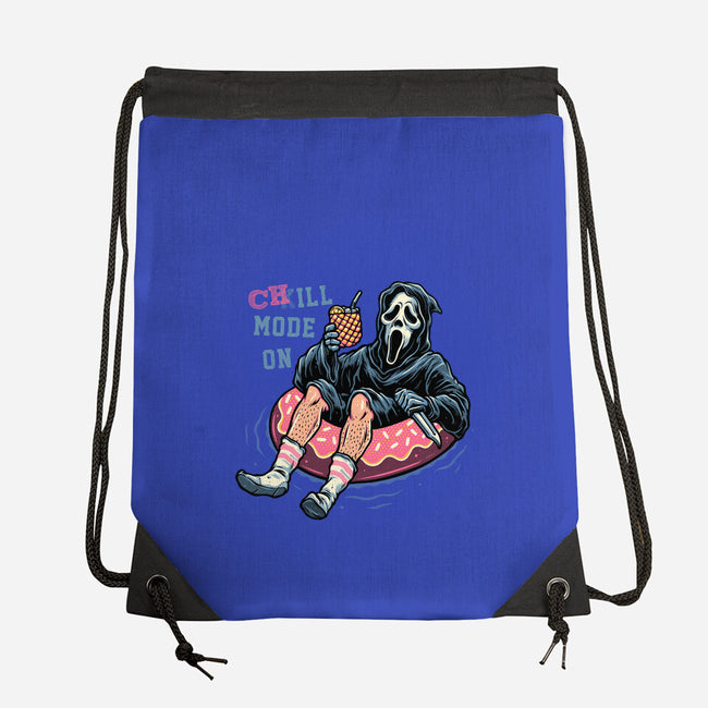 Chill Mode On-None-Drawstring-Bag-glitchygorilla