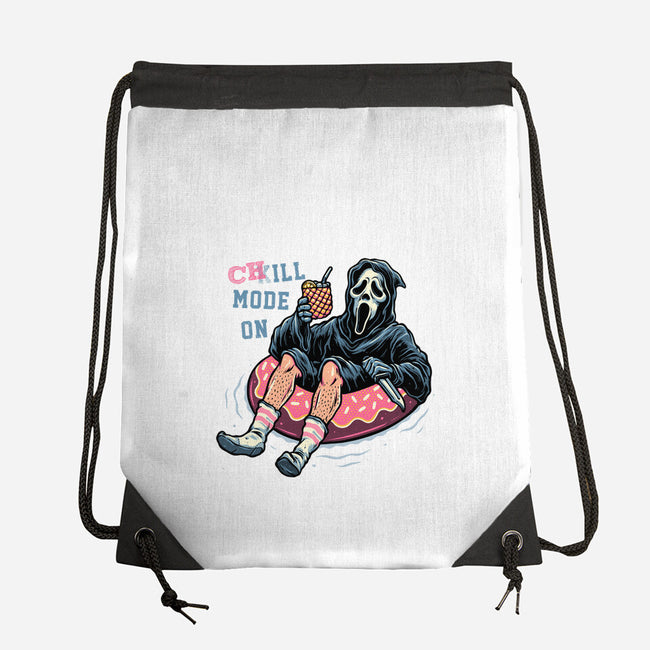 Chill Mode On-None-Drawstring-Bag-glitchygorilla