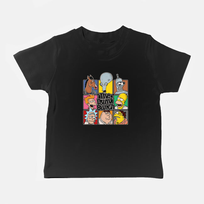 The Drunk Bunch-Baby-Basic-Tee-turborat14
