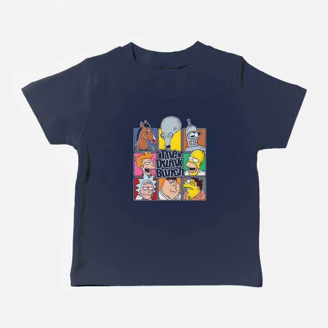 The Drunk Bunch-Baby-Basic-Tee-turborat14