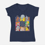 The Drunk Bunch-Womens-V-Neck-Tee-turborat14
