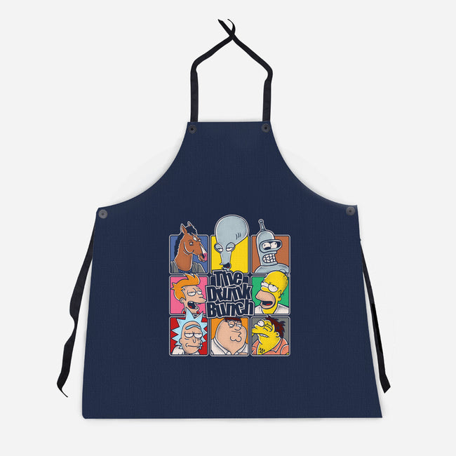 The Drunk Bunch-Unisex-Kitchen-Apron-turborat14