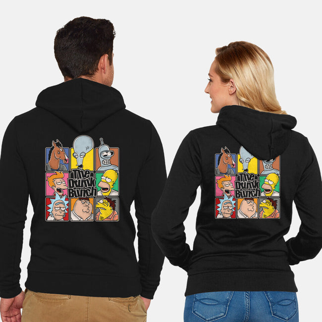 The Drunk Bunch-Unisex-Zip-Up-Sweatshirt-turborat14