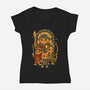 Dungeons And Cats-Womens-V-Neck-Tee-Eoli Studio