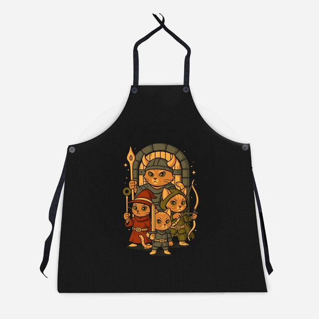 Dungeons And Cats-Unisex-Kitchen-Apron-Eoli Studio