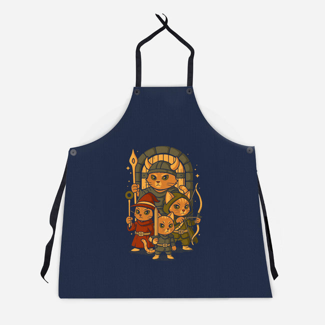 Dungeons And Cats-Unisex-Kitchen-Apron-Eoli Studio