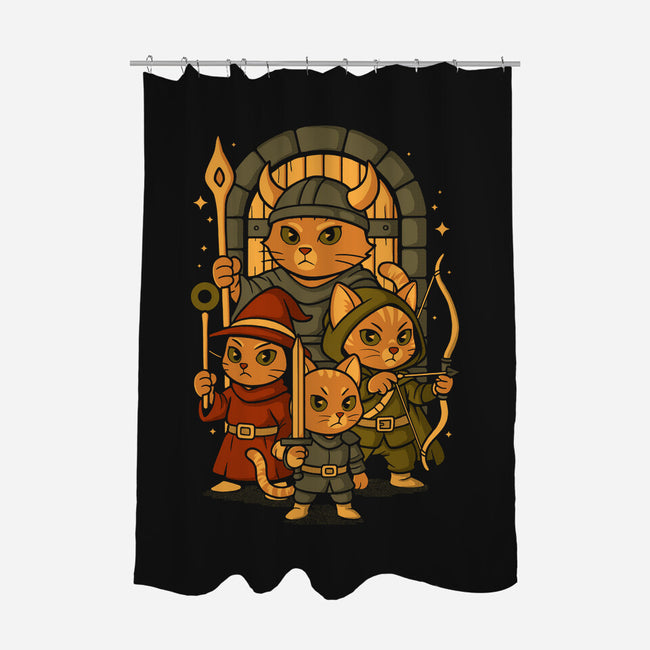 Dungeons And Cats-None-Polyester-Shower Curtain-Eoli Studio