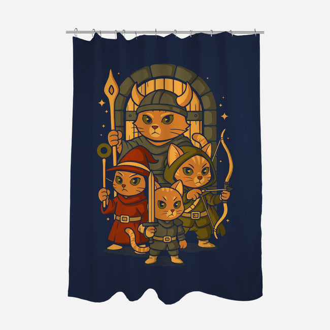 Dungeons And Cats-None-Polyester-Shower Curtain-Eoli Studio
