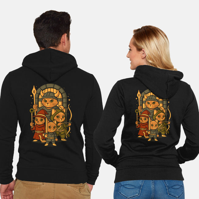 Dungeons And Cats-Unisex-Zip-Up-Sweatshirt-Eoli Studio