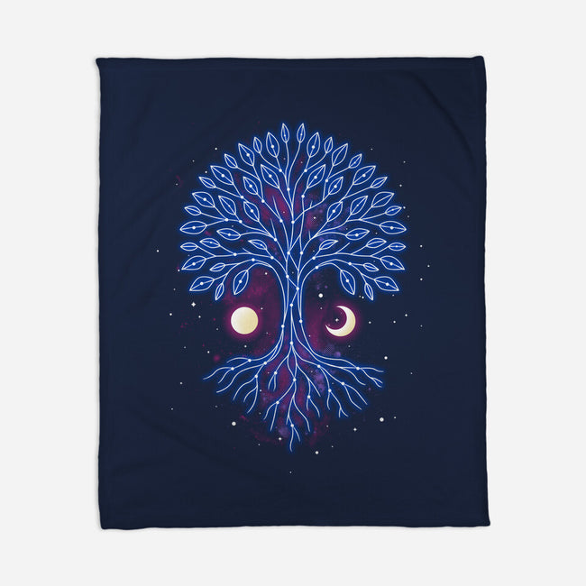 Tree Of Life Constellation-None-Fleece-Blanket-retrodivision