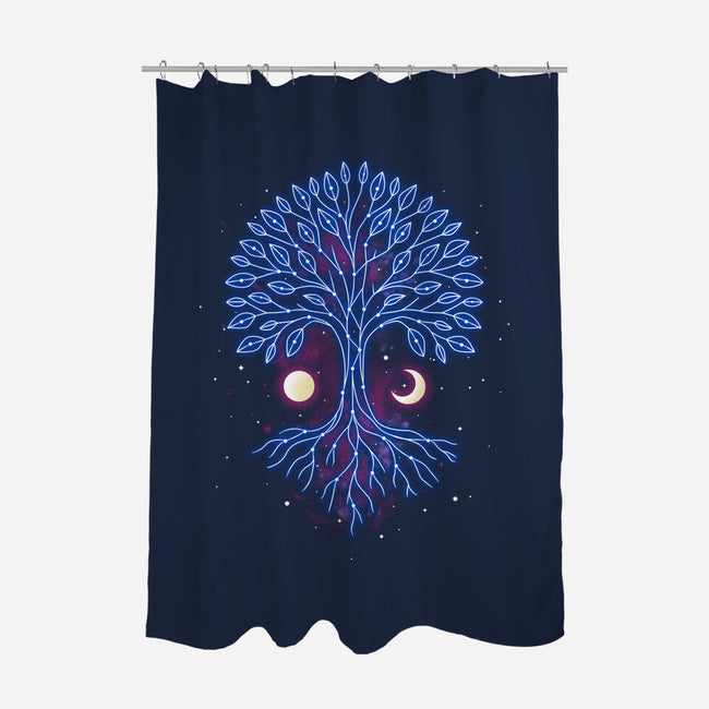Tree Of Life Constellation-None-Polyester-Shower Curtain-retrodivision