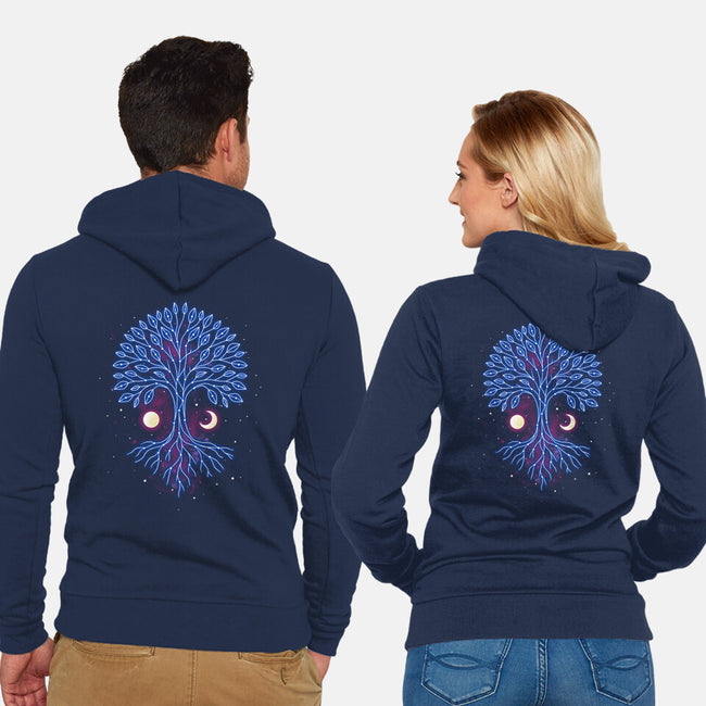 Tree Of Life Constellation-Unisex-Zip-Up-Sweatshirt-retrodivision