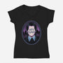Not Today-Womens-V-Neck-Tee-glitchygorilla