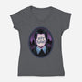 Not Today-Womens-V-Neck-Tee-glitchygorilla