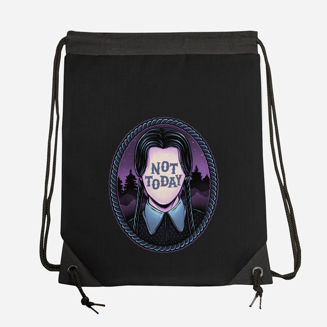 Not Today-None-Drawstring-Bag-glitchygorilla