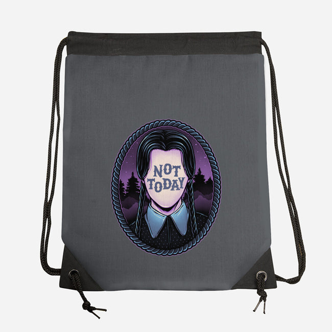 Not Today-None-Drawstring-Bag-glitchygorilla