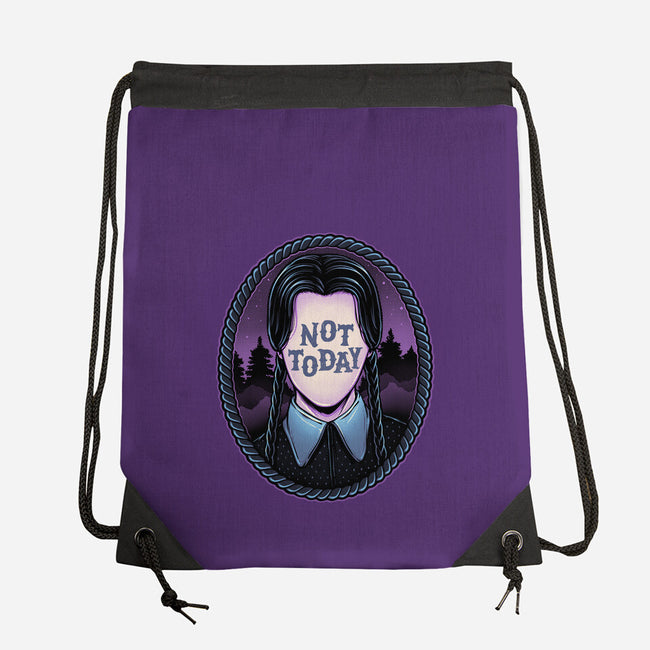 Not Today-None-Drawstring-Bag-glitchygorilla