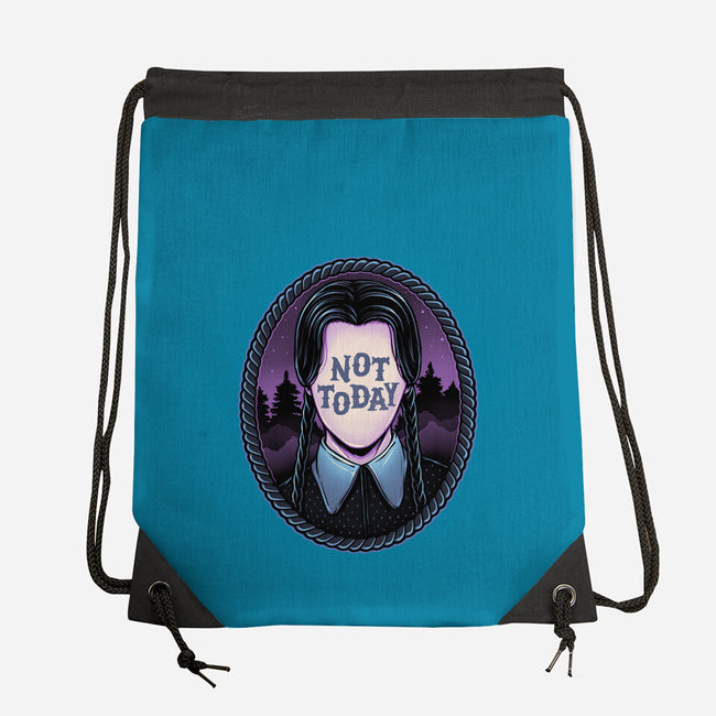 Not Today-None-Drawstring-Bag-glitchygorilla