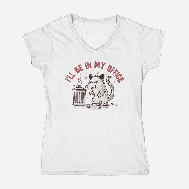 In My Office-Womens-V-Neck-Tee-koalastudio