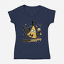Naughty Illuminati Triangle-Womens-V-Neck-Tee-Studio Mootant