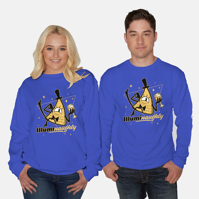 Naughty Illuminati Triangle-Unisex-Crew Neck-Sweatshirt-Studio Mootant