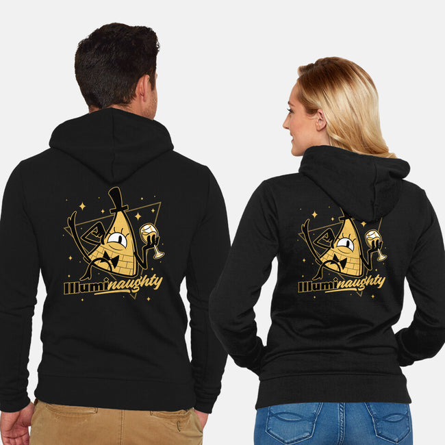 Naughty Illuminati Triangle-Unisex-Zip-Up-Sweatshirt-Studio Mootant