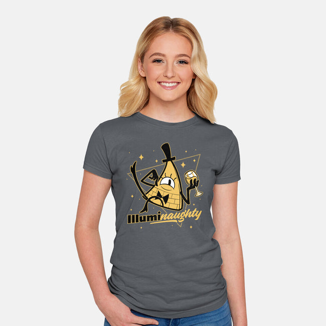 Naughty Illuminati Triangle-Womens-Fitted-Tee-Studio Mootant