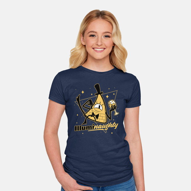 Naughty Illuminati Triangle-Womens-Fitted-Tee-Studio Mootant