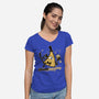 Naughty Illuminati Triangle-Womens-V-Neck-Tee-Studio Mootant