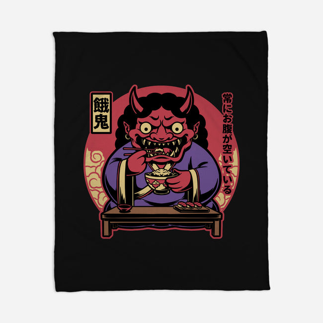 Hungry Oni Food-None-Fleece-Blanket-Studio Mootant