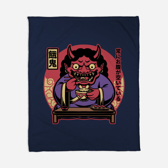 Hungry Oni Food-None-Fleece-Blanket-Studio Mootant