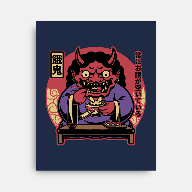 Hungry Oni Food-None-Stretched-Canvas-Studio Mootant