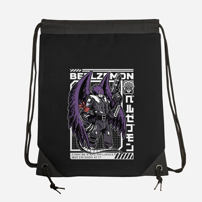 Digital Demon Lord Cyberpunk-None-Drawstring-Bag-Studio Mootant