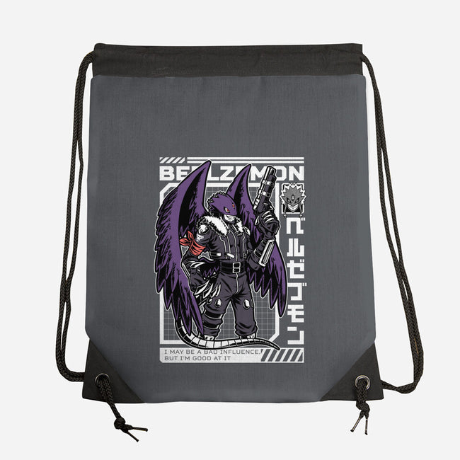 Digital Demon Lord Cyberpunk-None-Drawstring-Bag-Studio Mootant