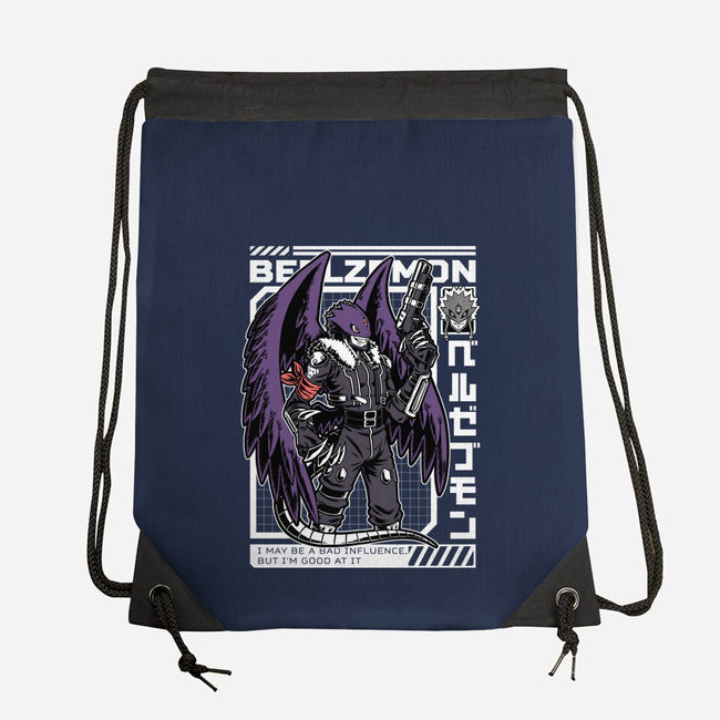 Digital Demon Lord Cyberpunk-None-Drawstring-Bag-Studio Mootant