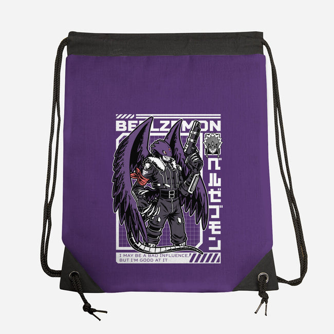 Digital Demon Lord Cyberpunk-None-Drawstring-Bag-Studio Mootant