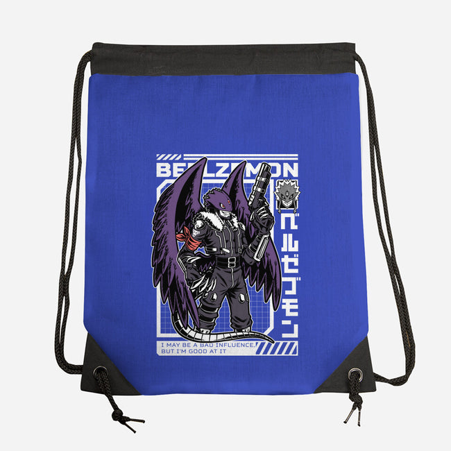 Digital Demon Lord Cyberpunk-None-Drawstring-Bag-Studio Mootant
