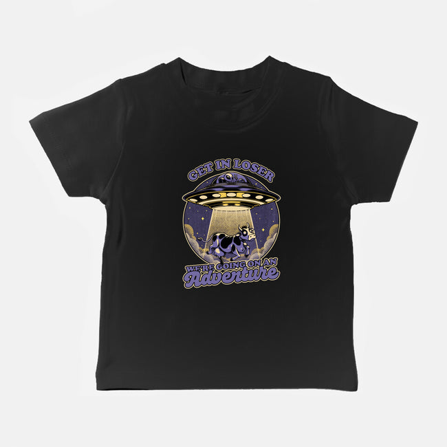 Cow Alien Get In Loser-Baby-Basic-Tee-Studio Mootant