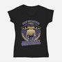 Cow Alien Get In Loser-Womens-V-Neck-Tee-Studio Mootant