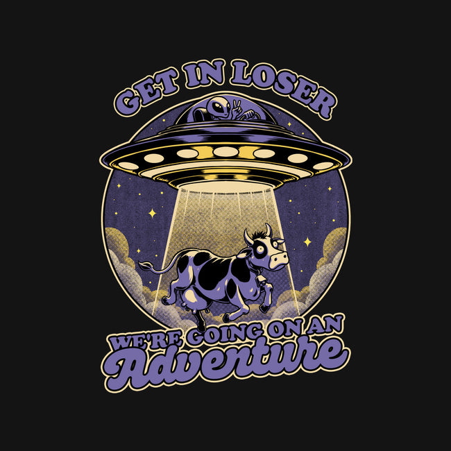 Cow Alien Get In Loser-Womens-V-Neck-Tee-Studio Mootant