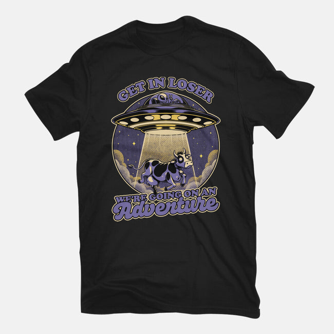 Cow Alien Get In Loser-Mens-Basic-Tee-Studio Mootant