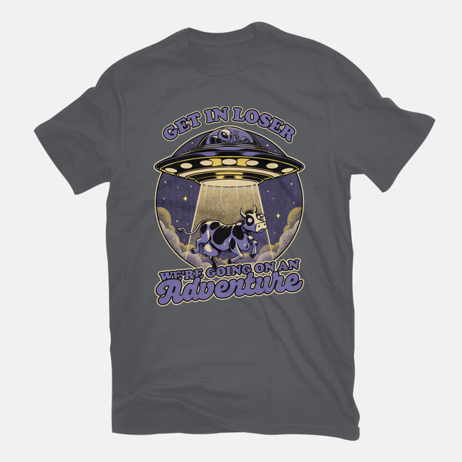 Cow Alien Get In Loser-Mens-Basic-Tee-Studio Mootant