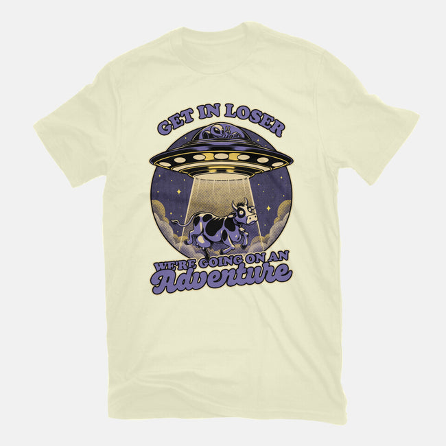 Cow Alien Get In Loser-Mens-Basic-Tee-Studio Mootant